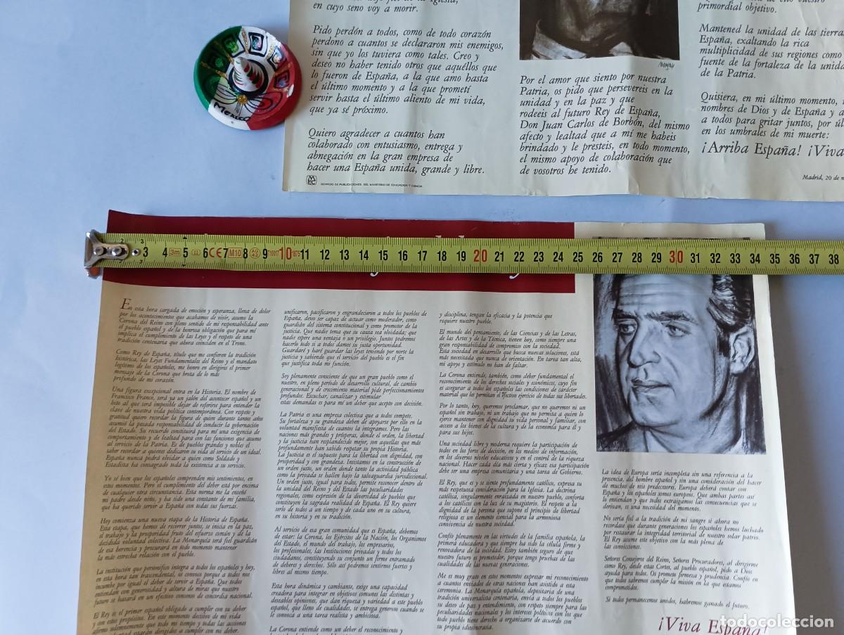 Coleccionismo deportivo: ULTIMO DESCURSO DE FRANCO Y 1&ordm; DEL REY. - Foto 7