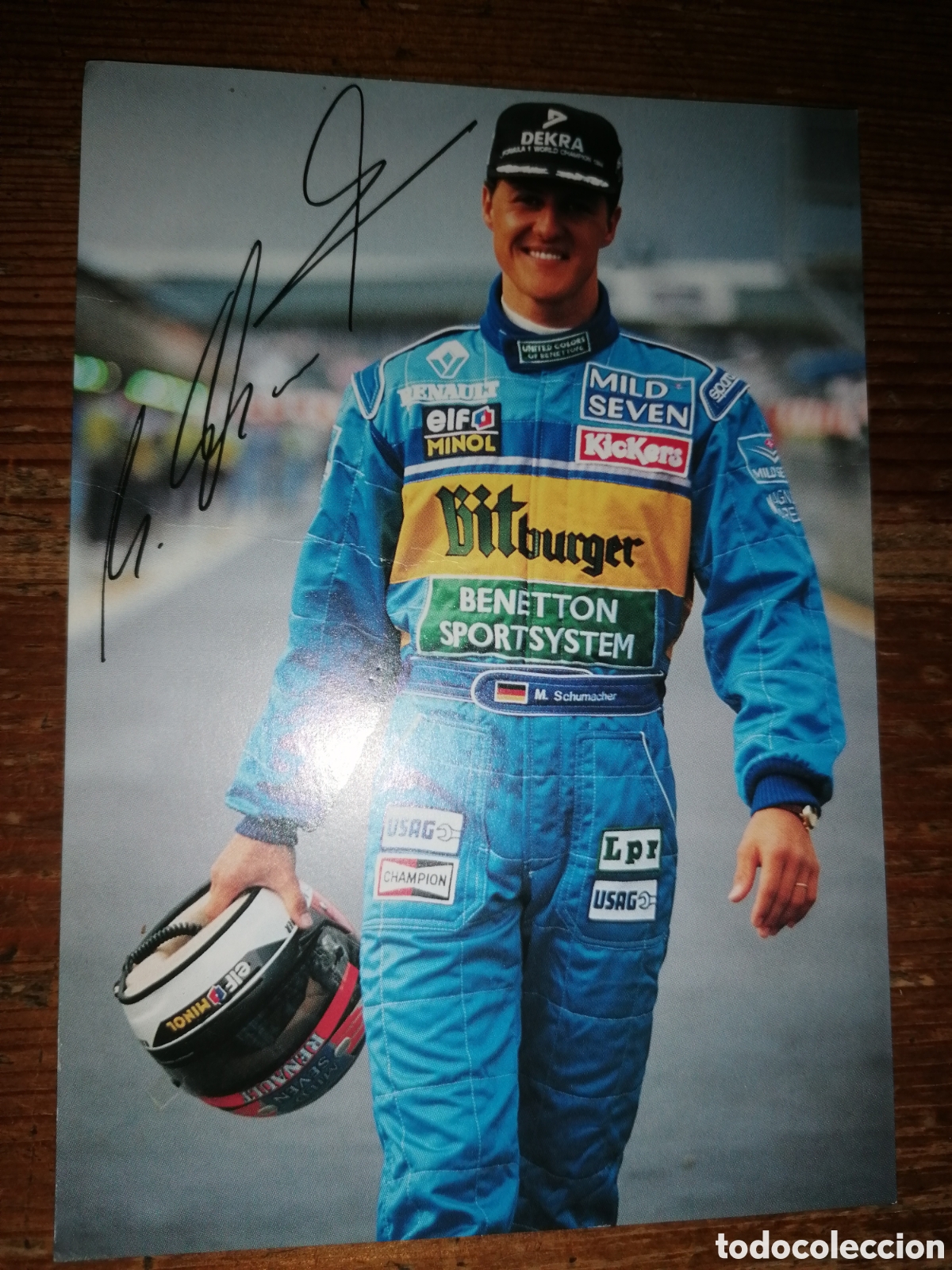 Coleccionismo deportivo: Michael Schumacher - Renault . Aut&oacute;grafo - Foto 2