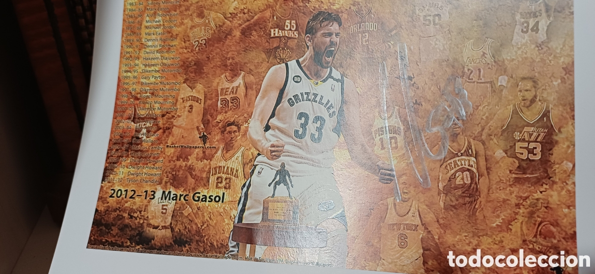 Coleccionismo deportivo: Aut&oacute;grafo MARC GASOL - NBA - Foto 4