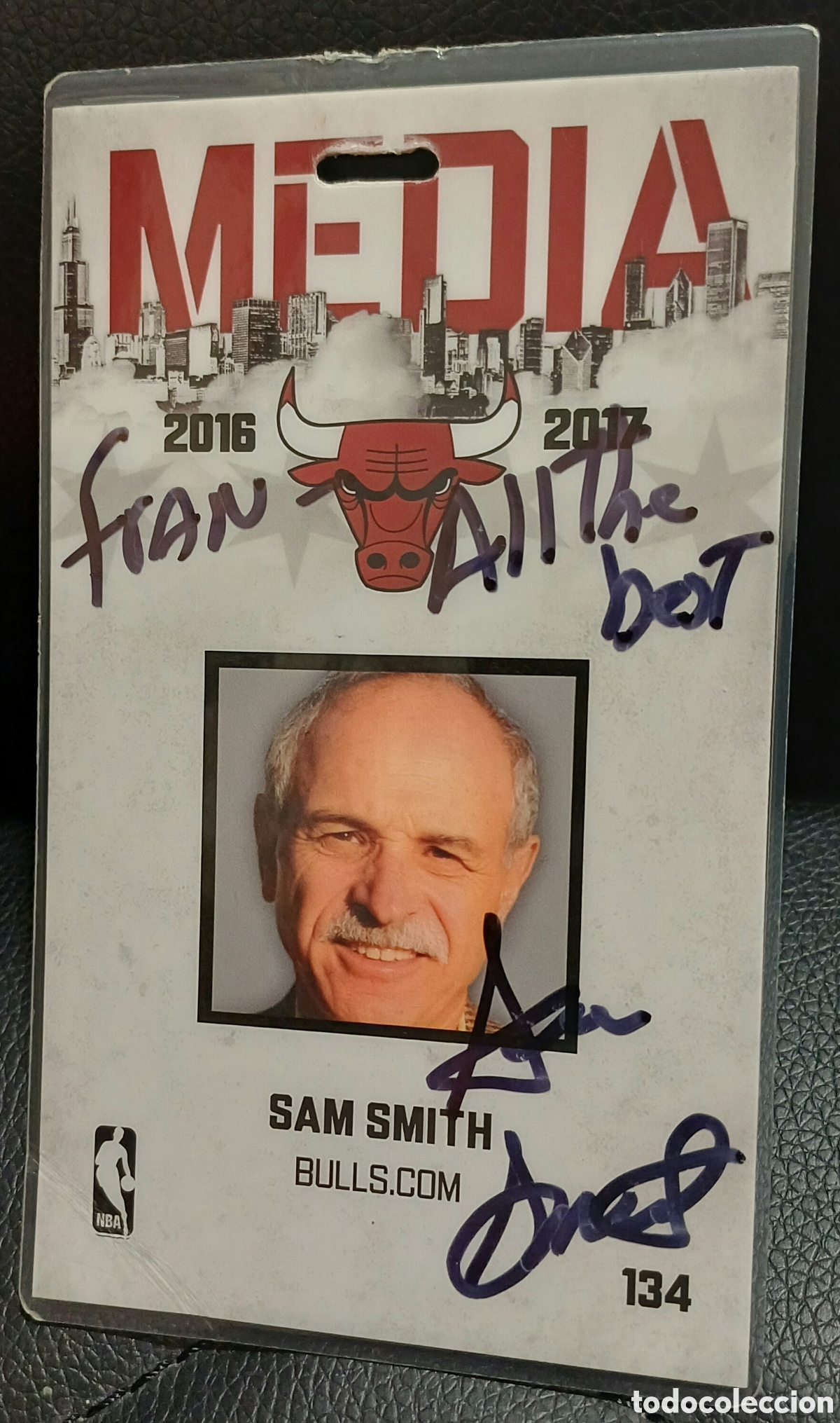 Coleccionismo deportivo: Aut&oacute;grafo Chicago Bulls - Sam Smith - Foto 1
