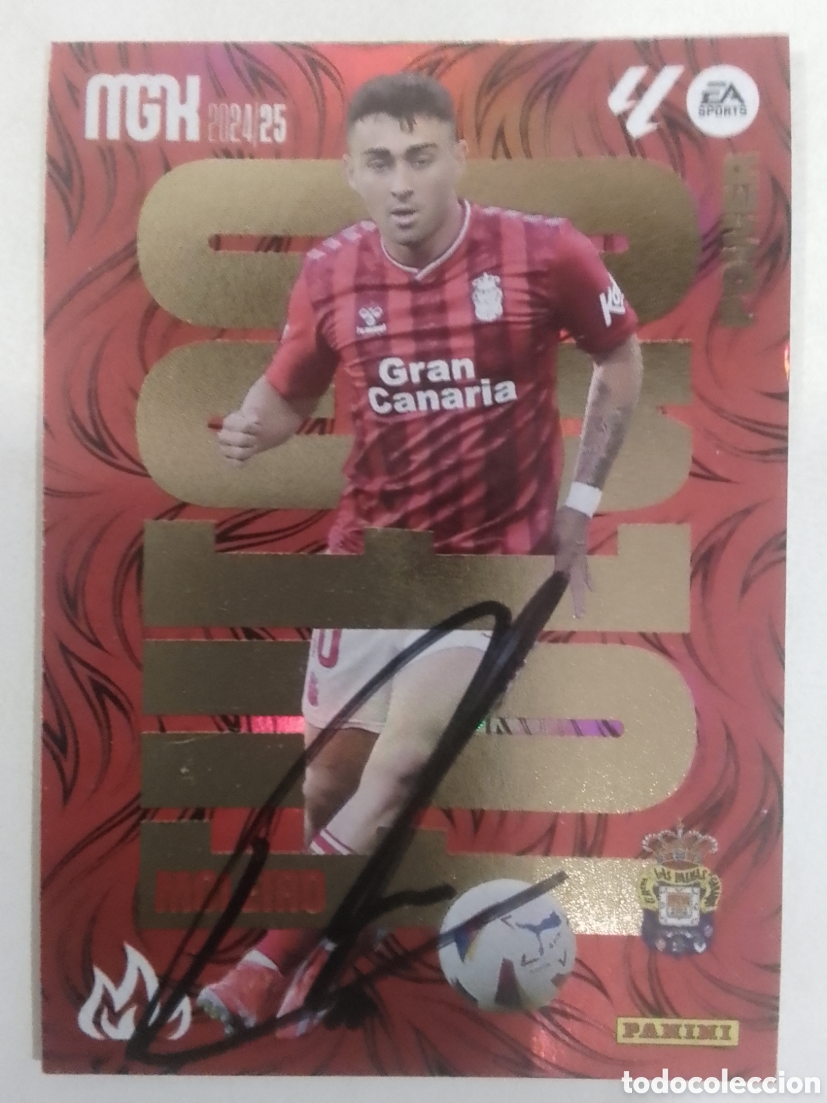 Coleccionismo deportivo: Cromo autografiado Moleiro &bull; Las Palmas.