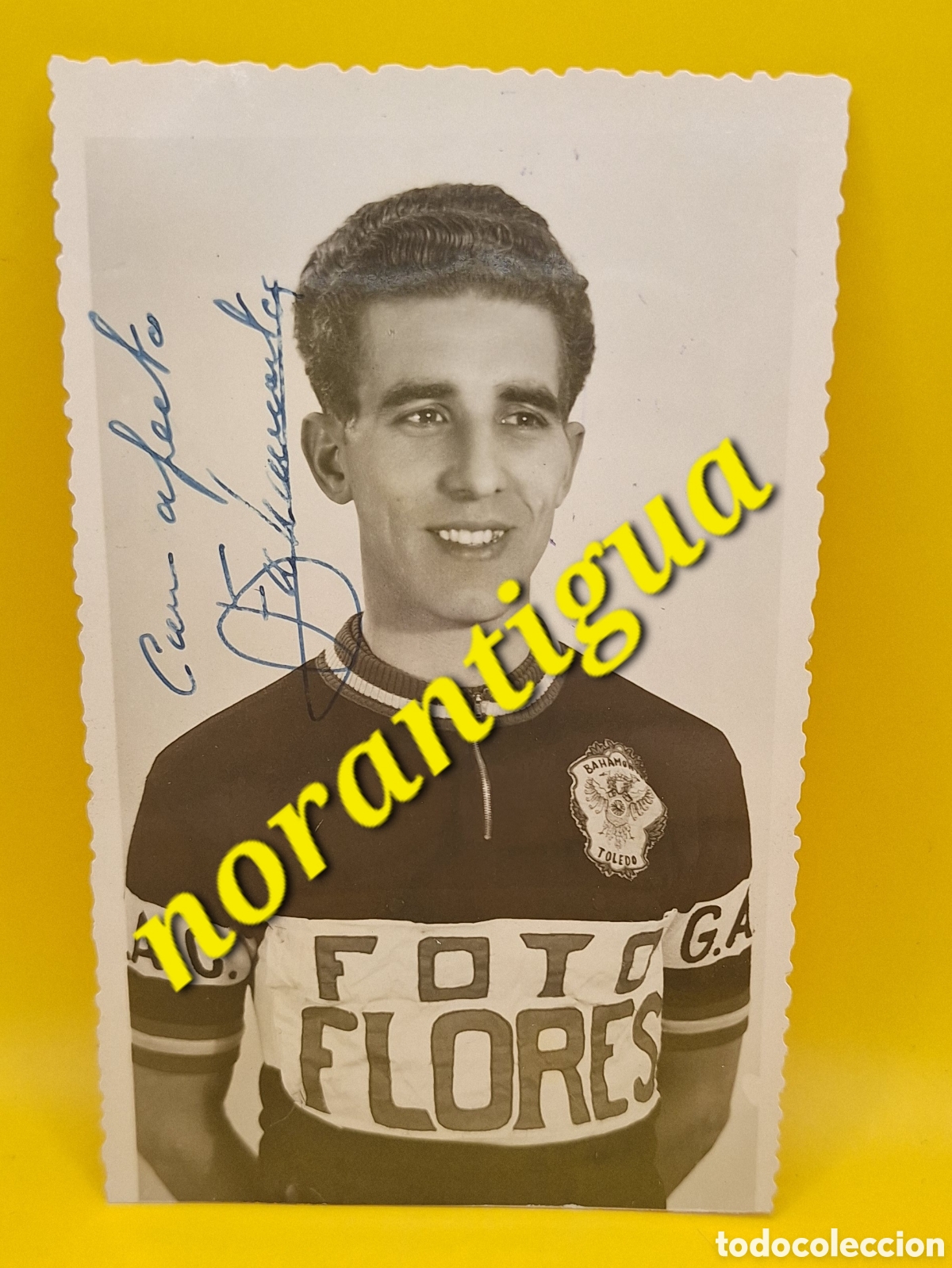 Coleccionismo deportivo: Fotograf&iacute;a firmada por Federico Mart&iacute;n Bahamontes - Ciclista -