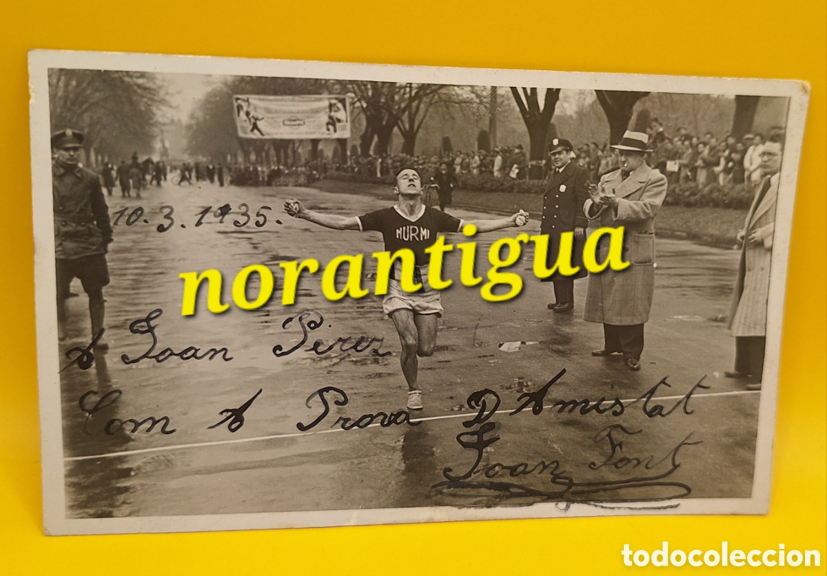 Coleccionismo deportivo: Fotograf&iacute;a Firmada Joan Font - Corredor - Runner - Ganador Campeonato de Marat&oacute;n de Espa&ntilde;a en 1935