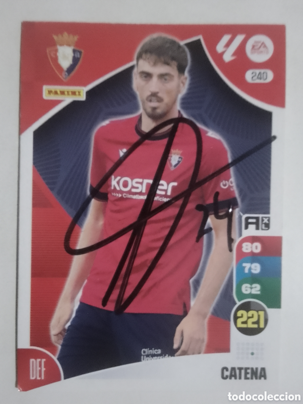 Coleccionismo deportivo: Cromo autografiado Catena &bull; Osasuna.