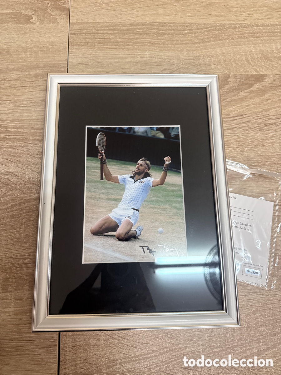 Coleccionismo deportivo: Bjorn Borg fotograf&iacute;a firmada con COA