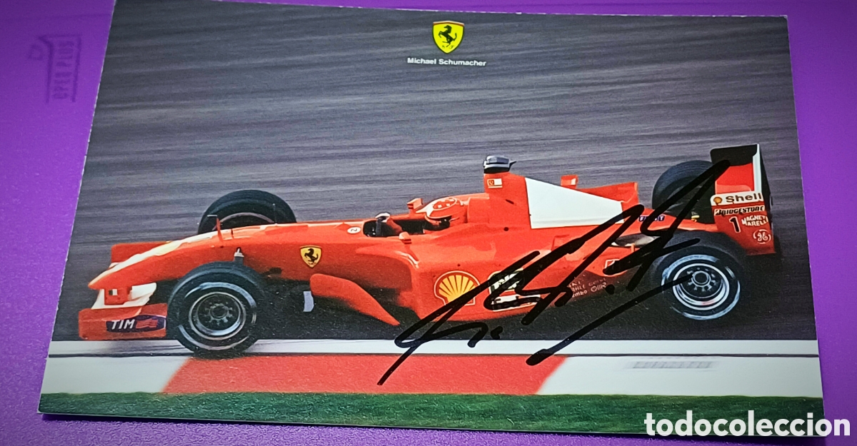 Coleccionismo deportivo: Michael Schumacher aut&oacute;grafo
