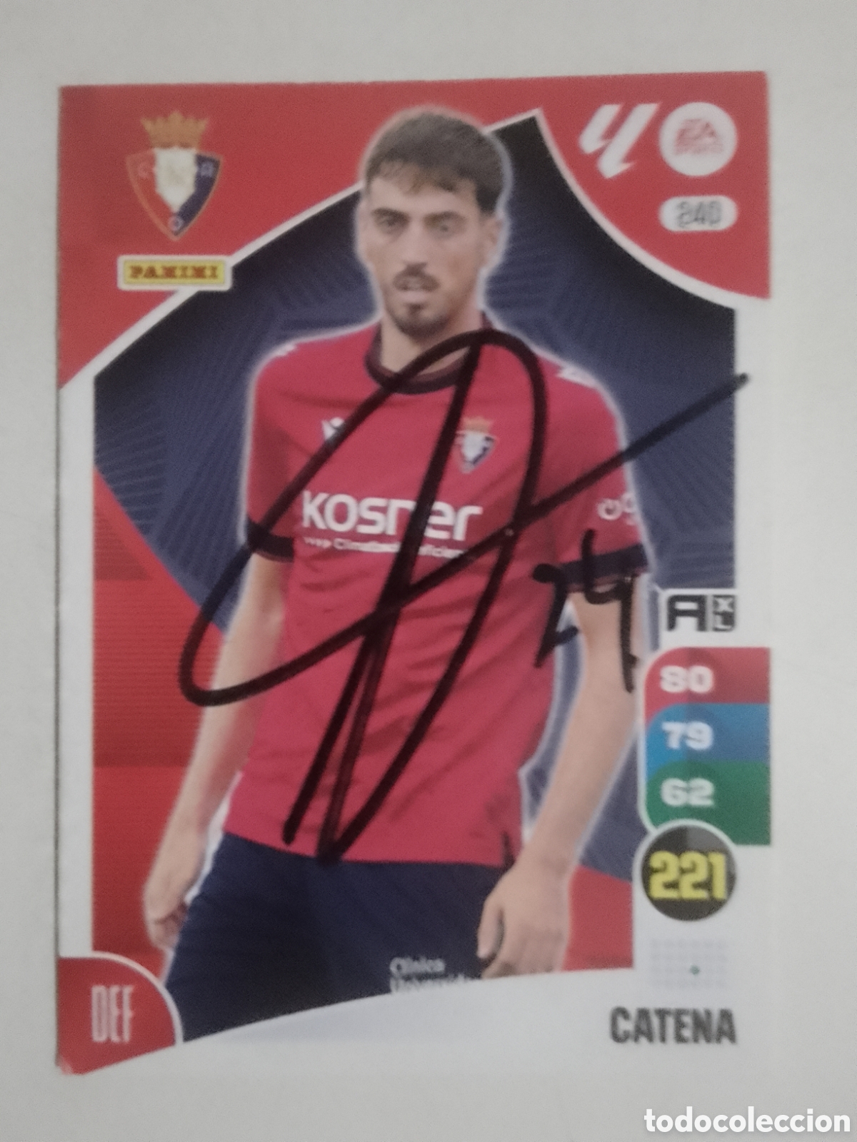 Coleccionismo deportivo: Cromo autografiado Catena &bull; Osasuna.