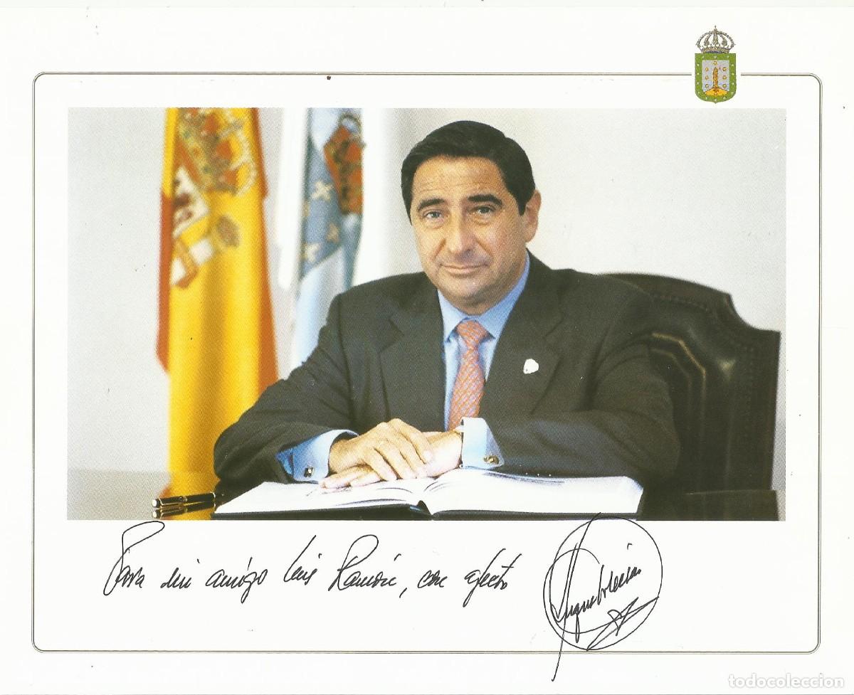 Coleccionismo deportivo: Augusto C&eacute;sar Lendoiro. Presidente Deportivo Coru&ntilde;a. 1997. Fotograf&iacute;a firmada y dedicada. F&uacute;tbol.