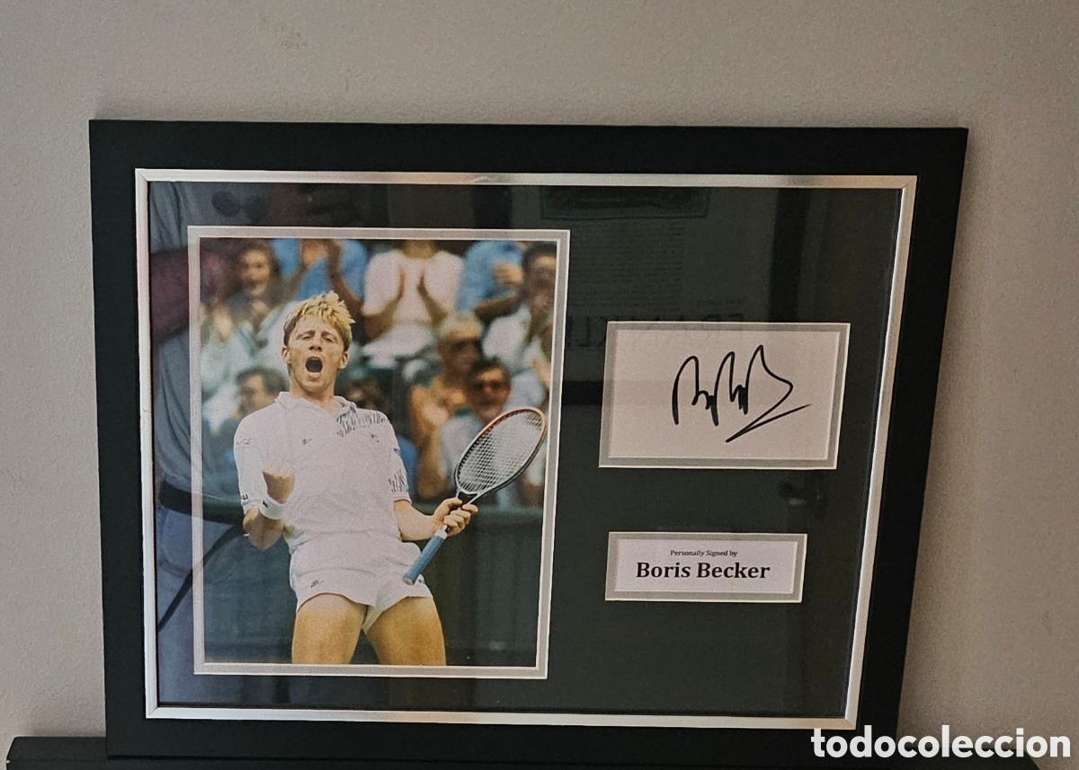 Coleccionismo deportivo: Firma Boris Becker Foto y aut&oacute;grafo