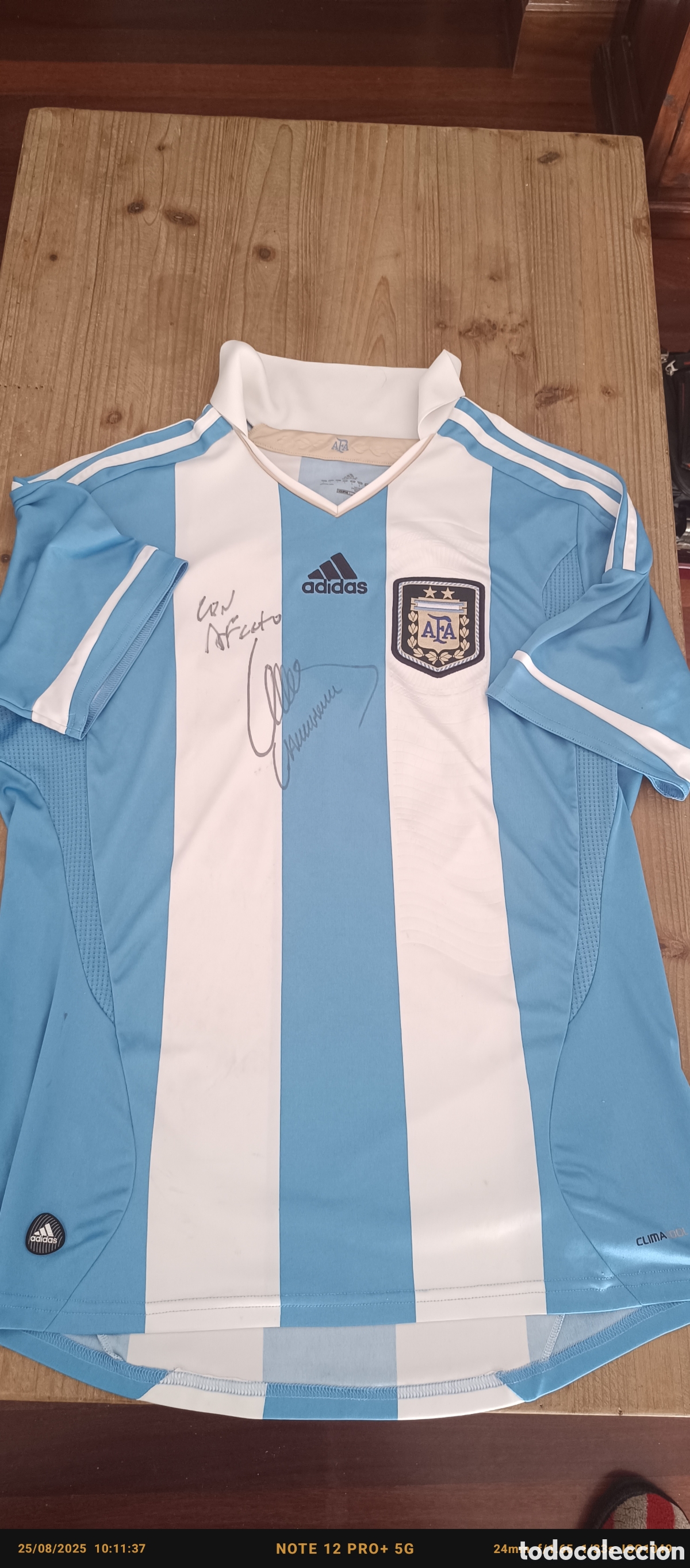 Coleccionismo deportivo: Camiseta Argentina firmada