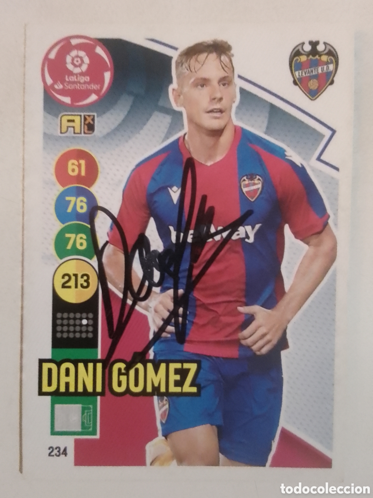 Coleccionismo deportivo: Cromo autografiado Dan G&oacute;mez &bull; Levante.