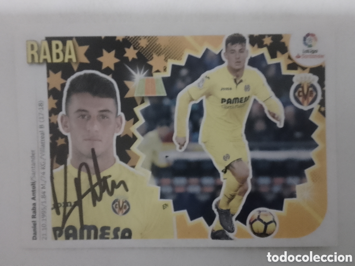 Coleccionismo deportivo: Cromo autografiado Raba &bull; Villarreal.