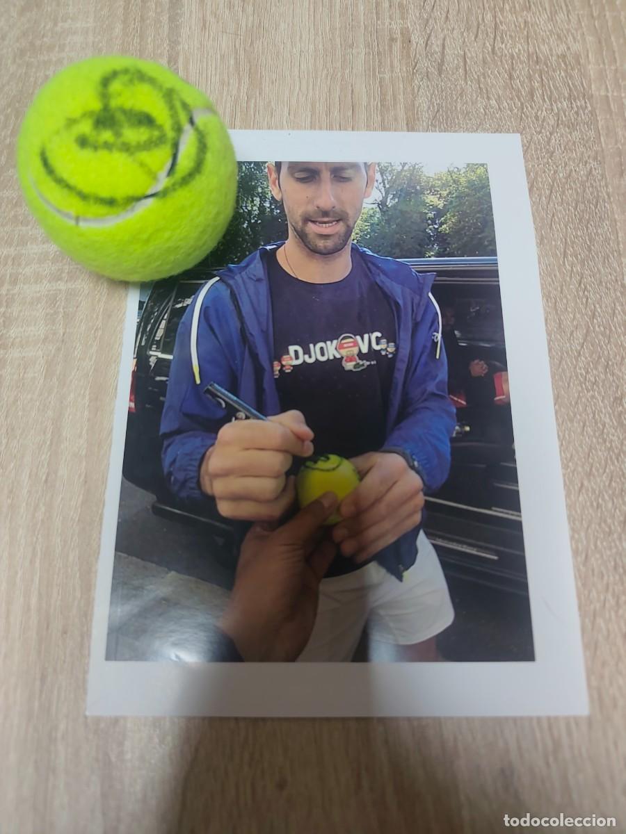 Coleccionismo deportivo: Pelota tenis firmada por Djokovic