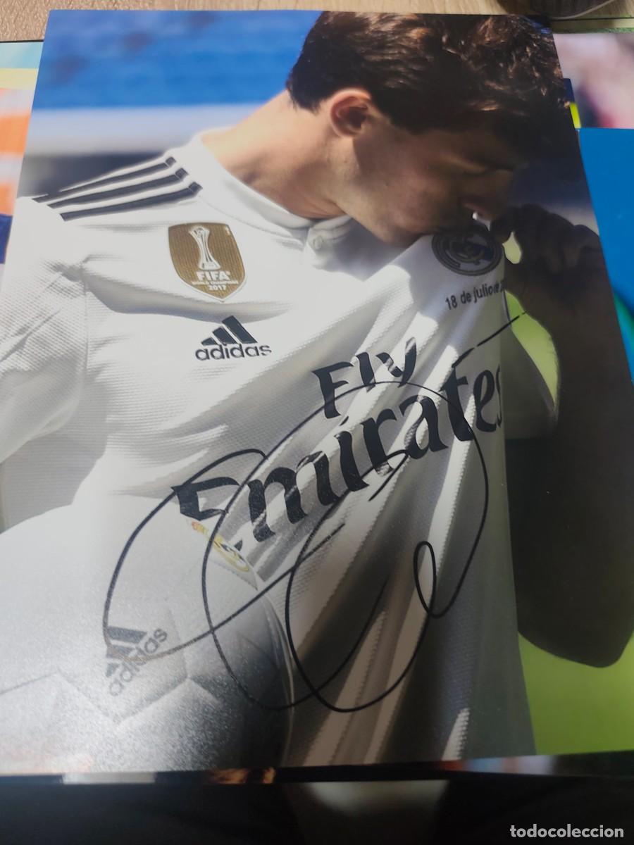 Coleccionismo deportivo: Fotograf&iacute;a firmada Real Madrid &Aacute;lvaro Odriozola