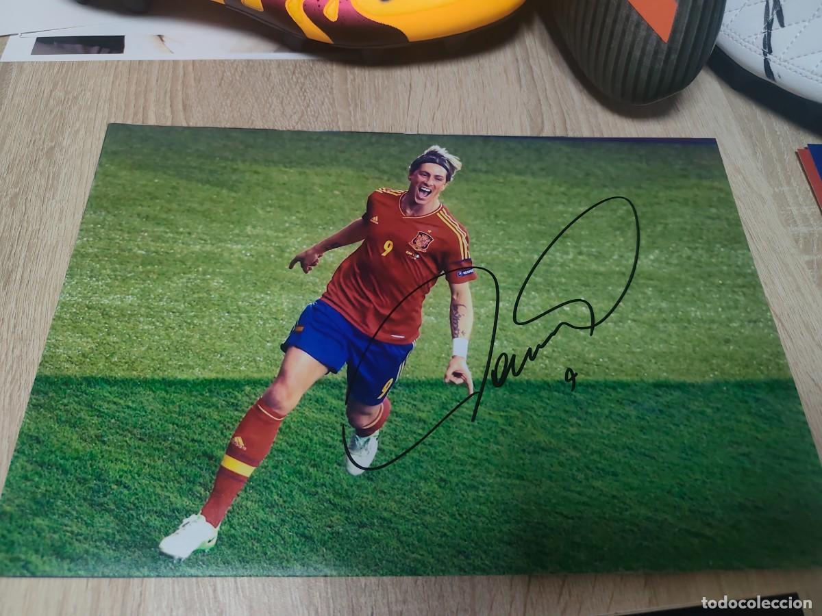 Coleccionismo deportivo: Fotograf&iacute;a Selecci&oacute;n espa&ntilde;ola firmada Fer ando torres