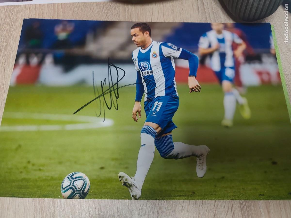 Coleccionismo deportivo: Fotograf&iacute;a RCD Espanyol Firmada Ra&uacute;l de Tom&aacute;s