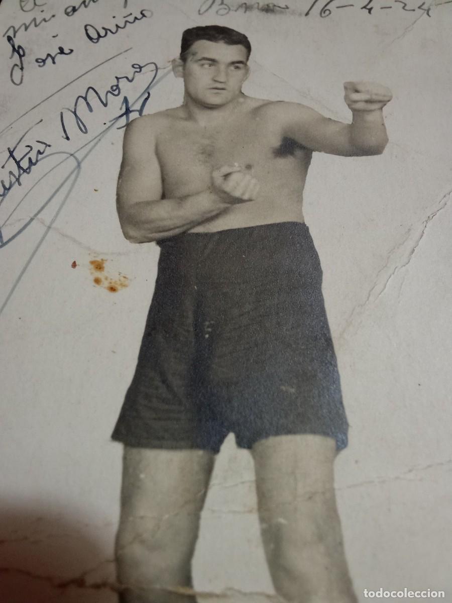 Coleccionismo deportivo: Agustin Moro.Dedicatoria suya. - Foto 2