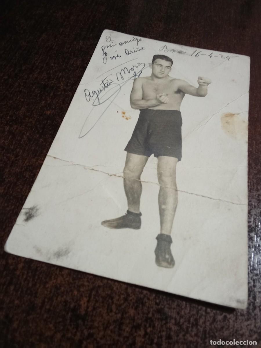 Coleccionismo deportivo: Agustin Moro.Dedicatoria suya.