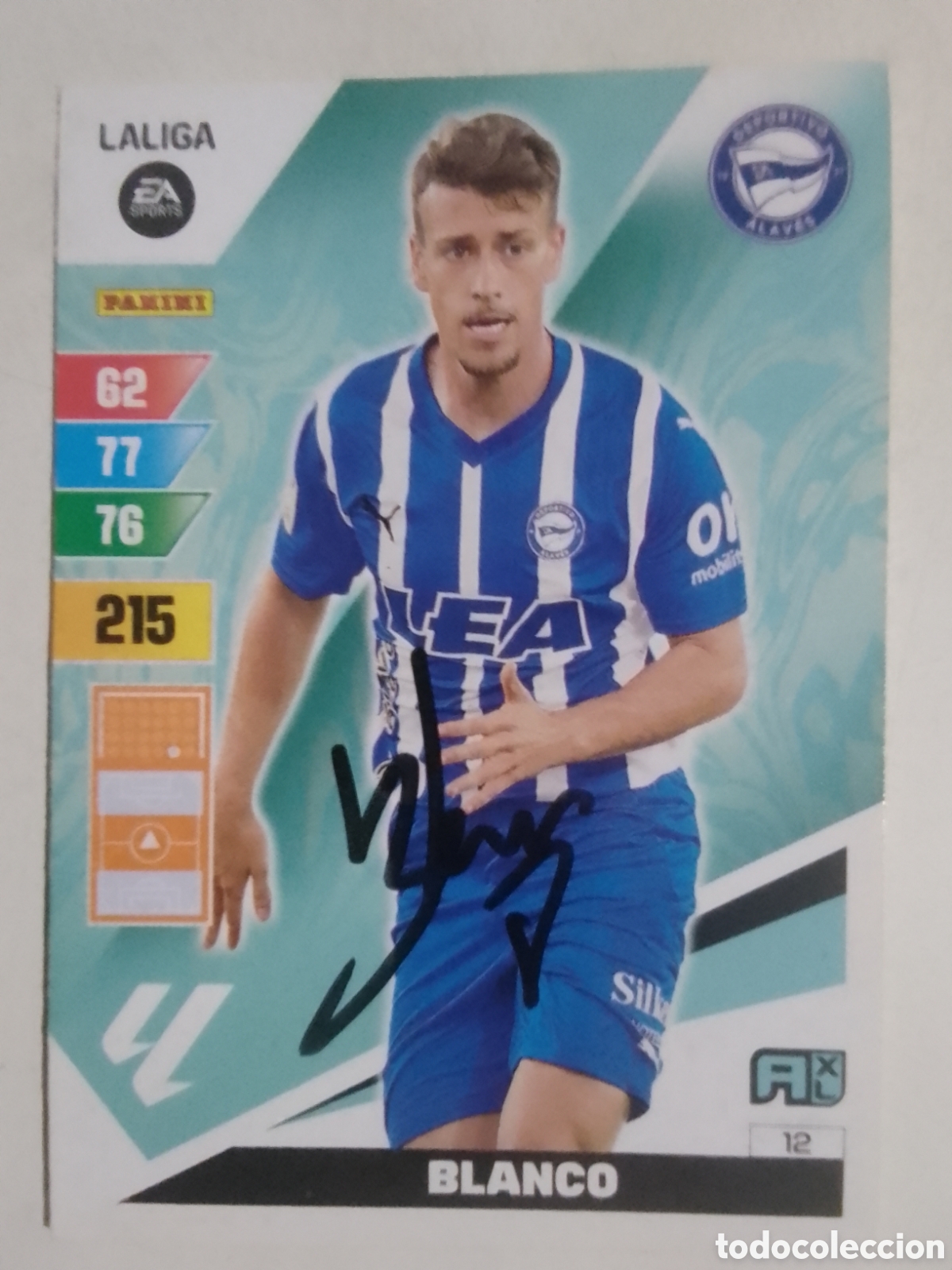 Coleccionismo deportivo: Cromo autografiado Blanco &bull; Alav&eacute;s.