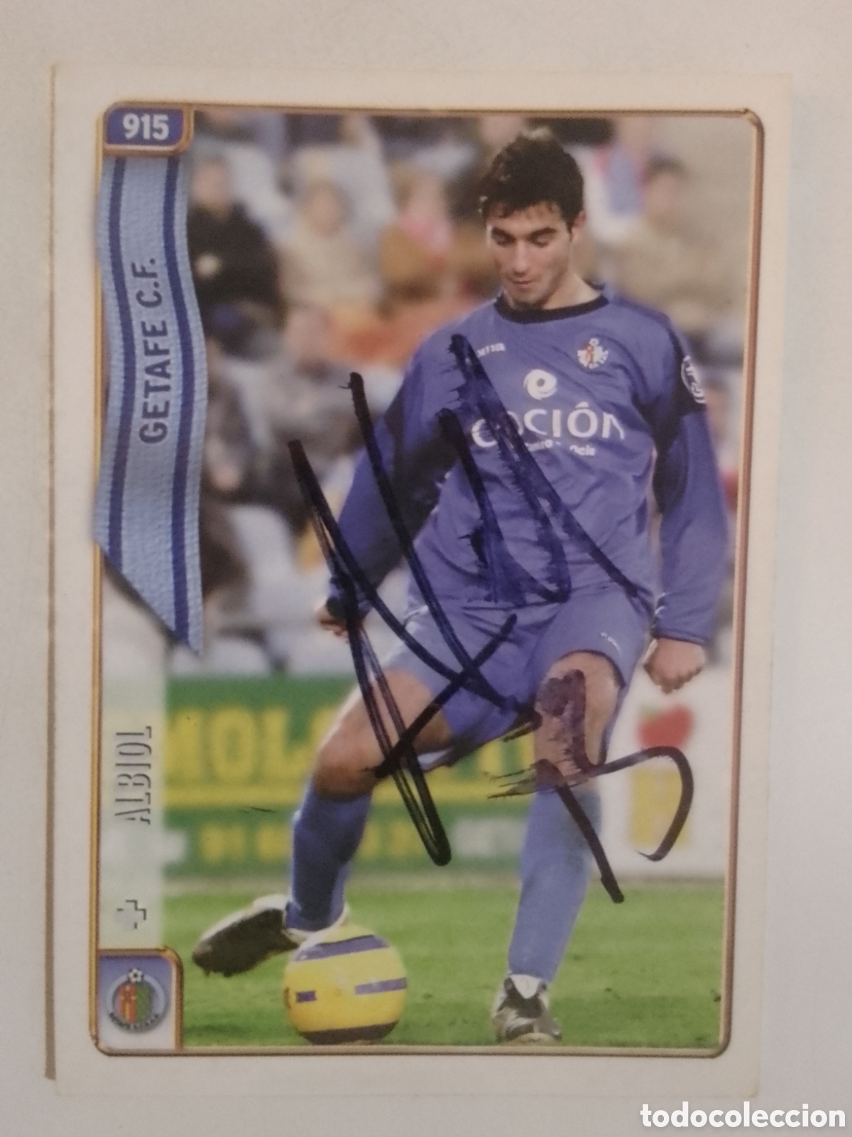 Coleccionismo deportivo: Cromo autografiado Albiol &bull; Getafe.