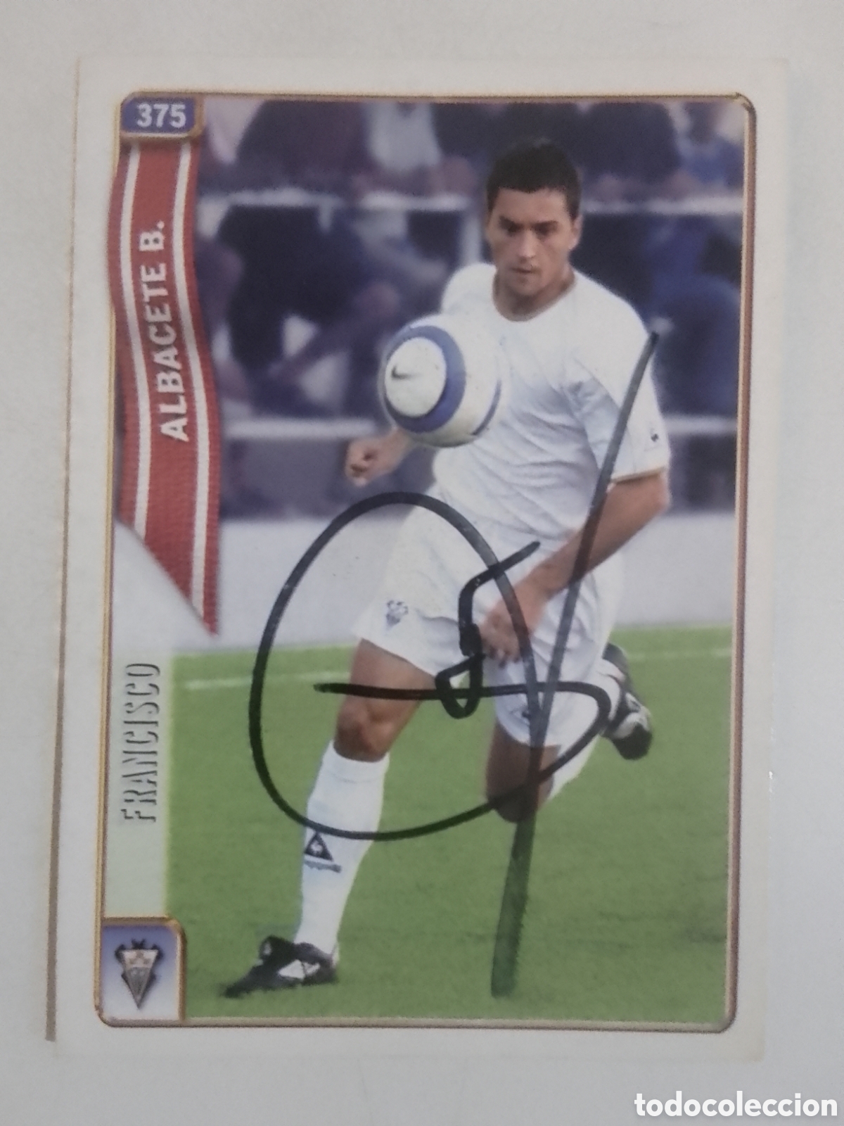 Coleccionismo deportivo: Cromo autografiado Francisco &bull; Albacete.