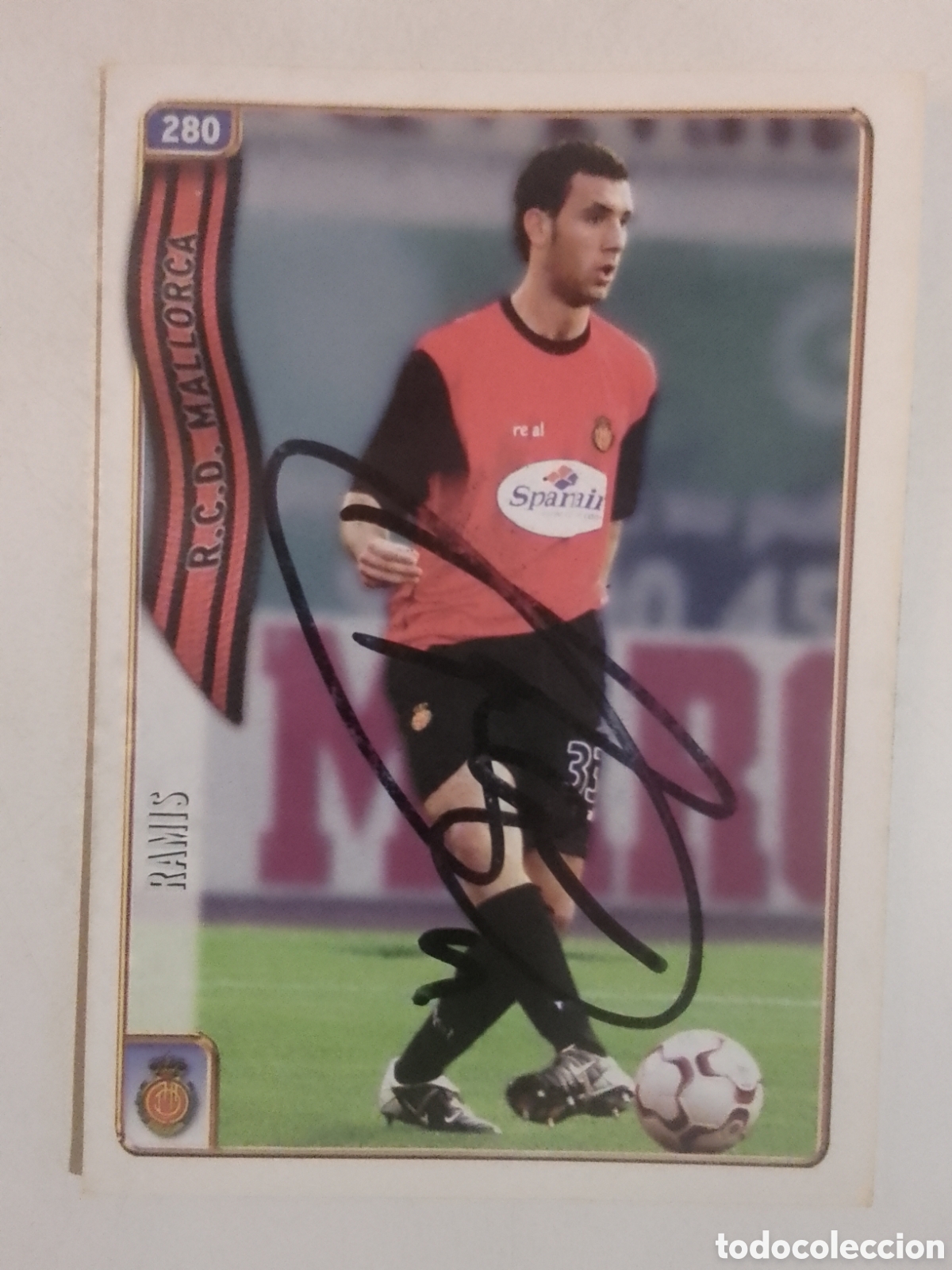 Coleccionismo deportivo: Cromo autografiado Ramos &bull; Mallorca.