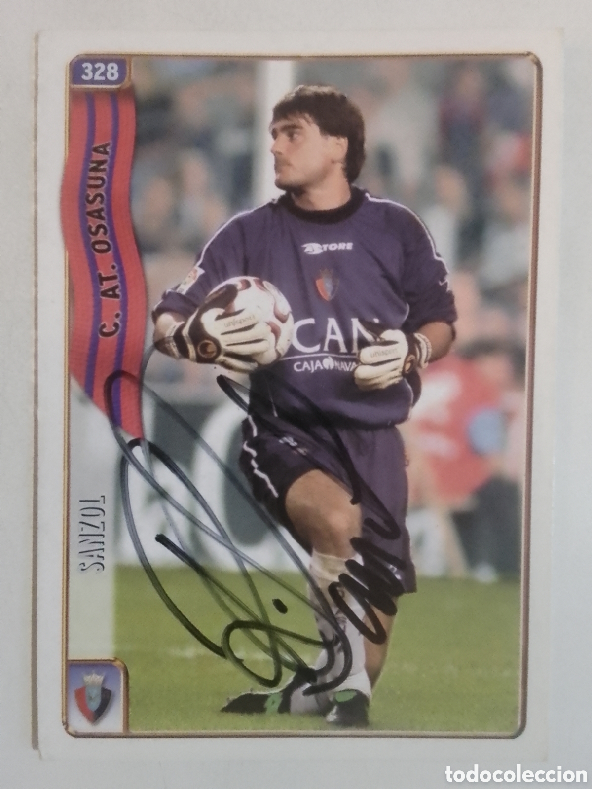 Coleccionismo deportivo: Cromo autografiado Sanzol &bull; Osasuna.