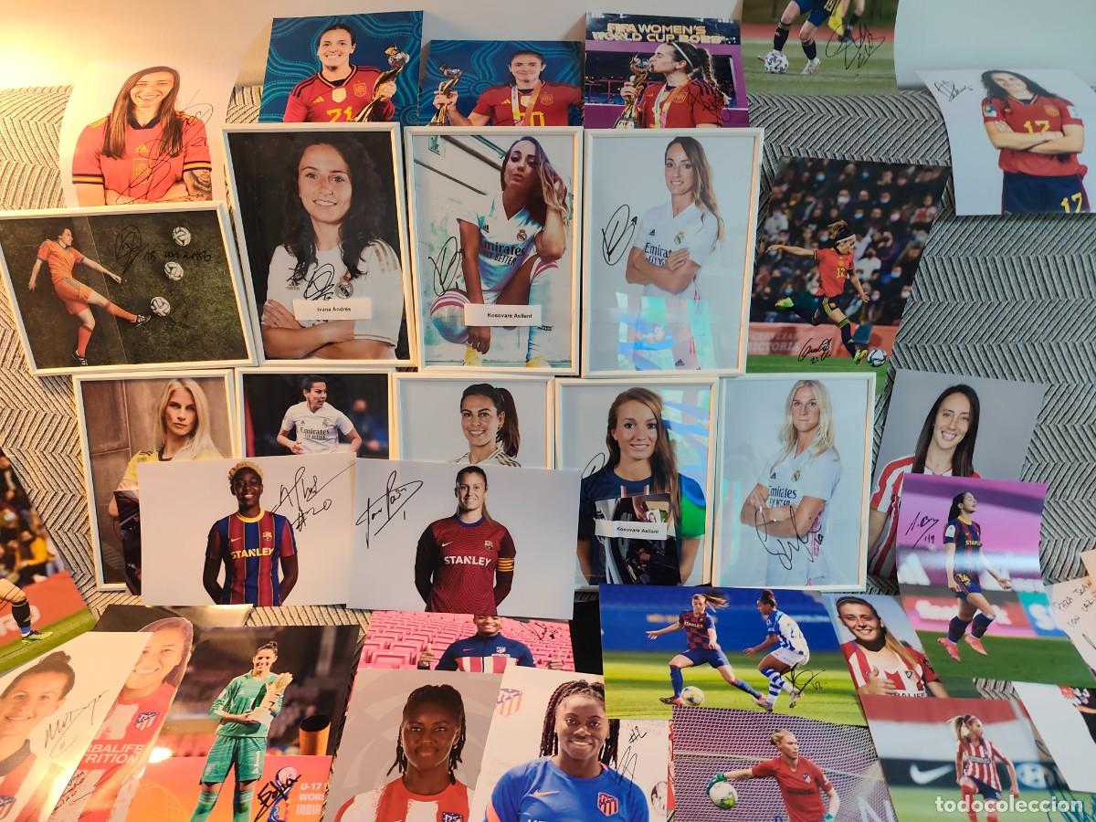 Coleccionismo deportivo: original autographed football,original lote aut&oacute;grafos futbol femenino 170 fotograf&iacute;as