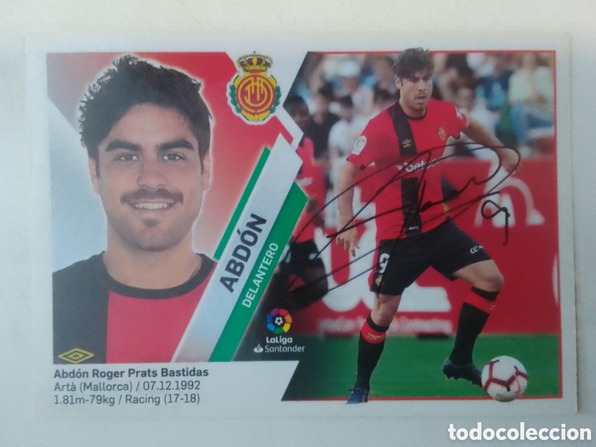 Coleccionismo deportivo: Cromo autografiado Abd&oacute;n &bull; Mallorca.