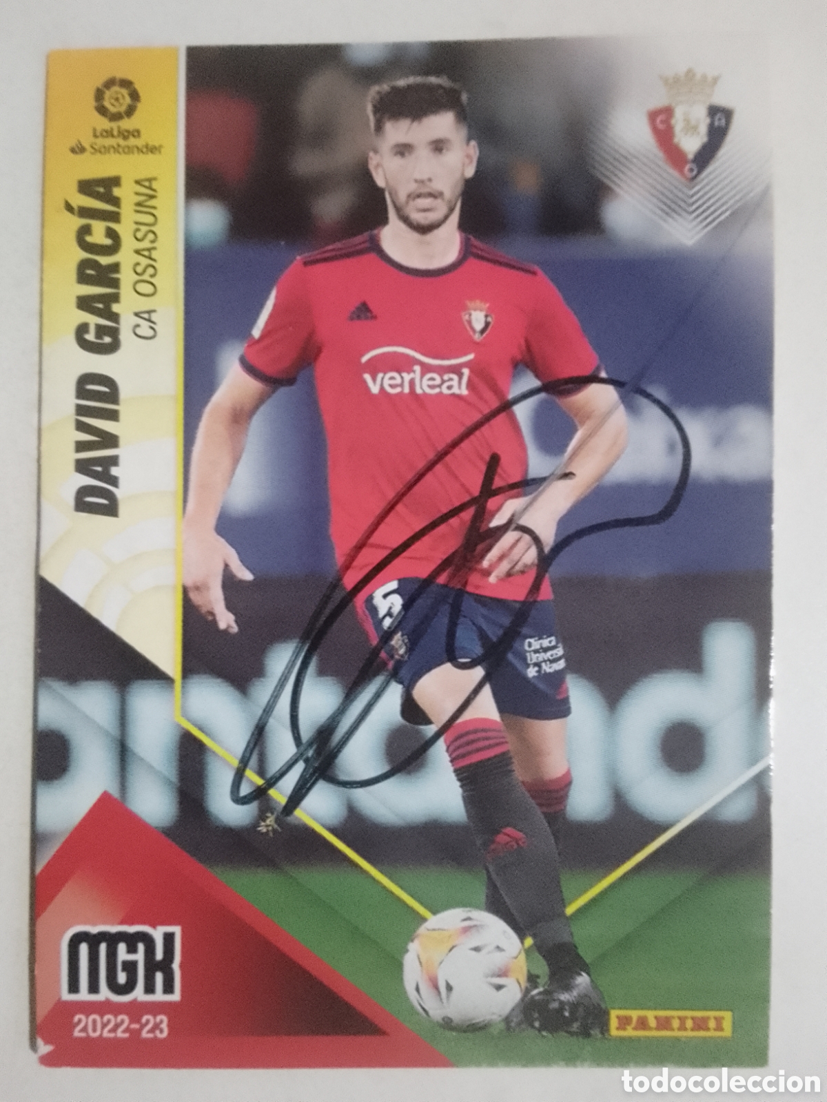Coleccionismo deportivo: Cromo autografiado David Garc&iacute;a &bull; Osasuna.