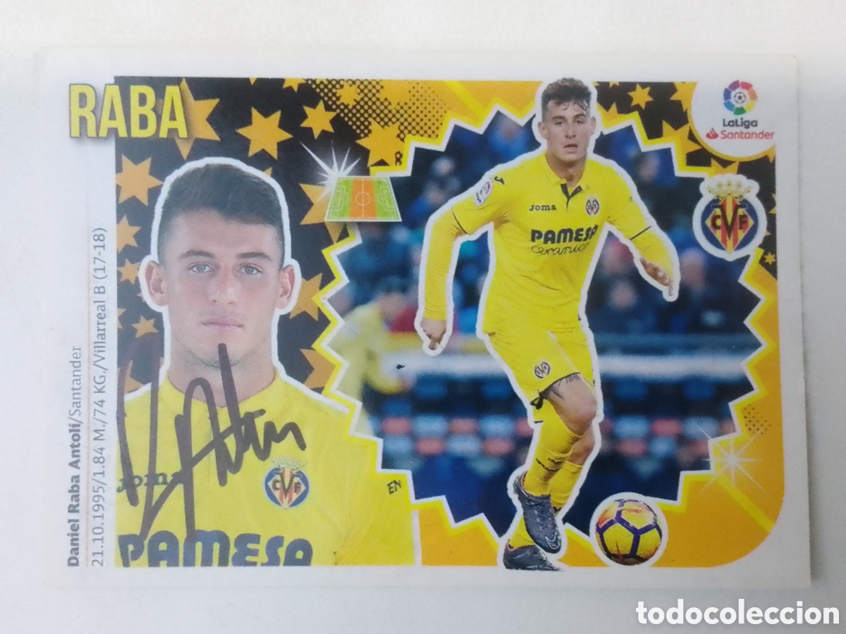 Coleccionismo deportivo: Cromo autografiado Raba &bull; Villarreal.