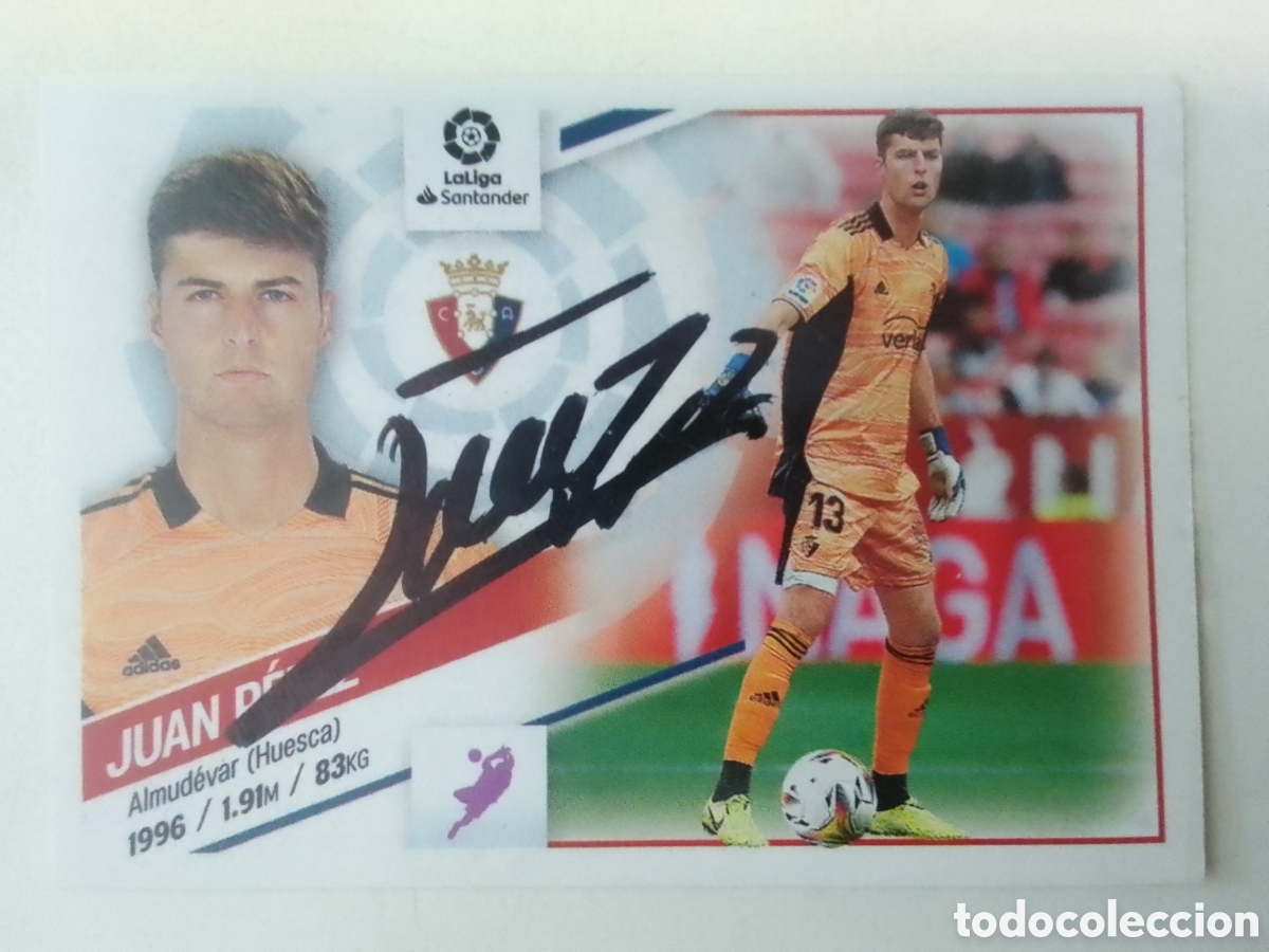 Coleccionismo deportivo: Cromo autografiado Juan P&eacute;rez &bull; Osasuna.