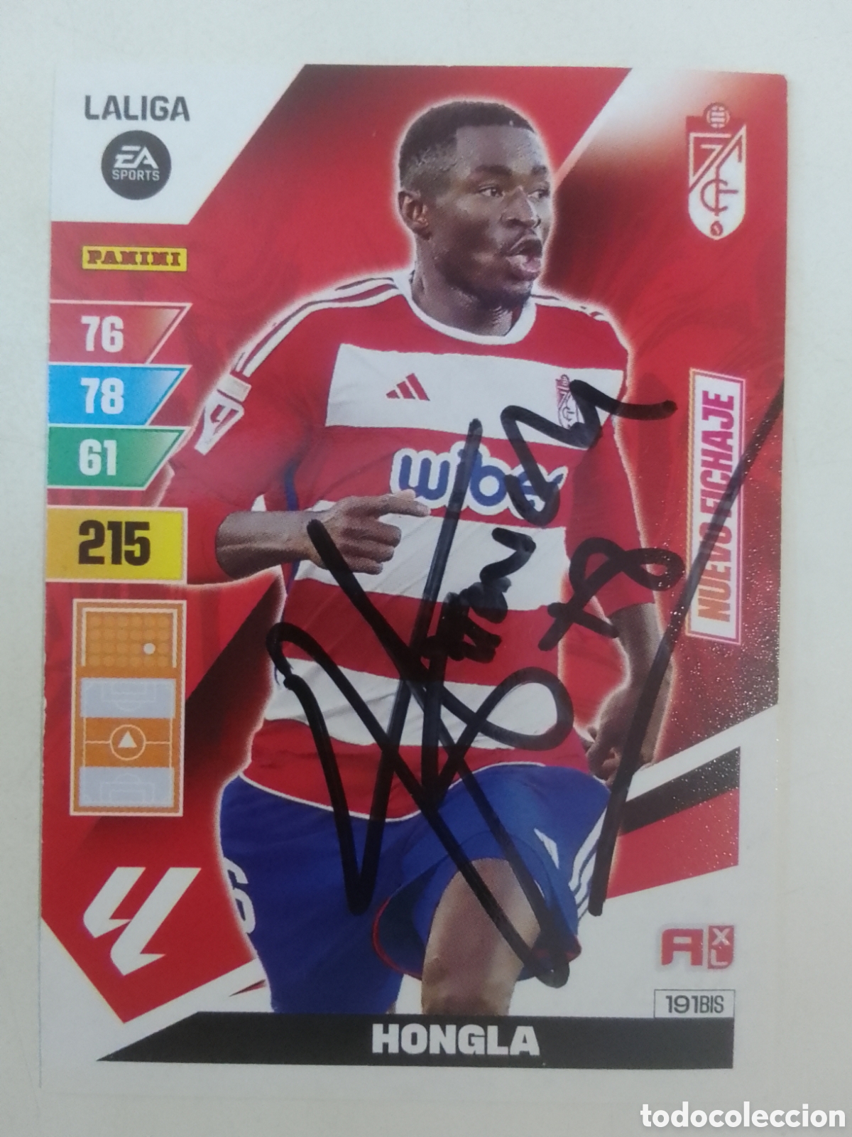 Coleccionismo deportivo: Cromo autografiado Hongla &bull; Granada.