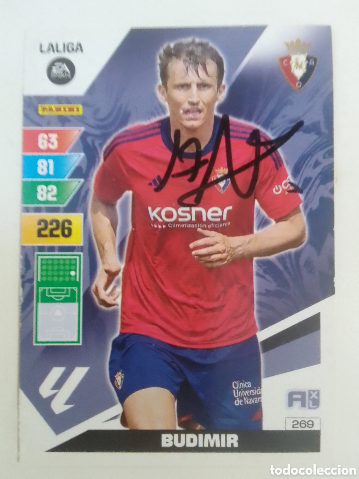 Coleccionismo deportivo: Cromo autografiado Budimir &bull; Osasuna.