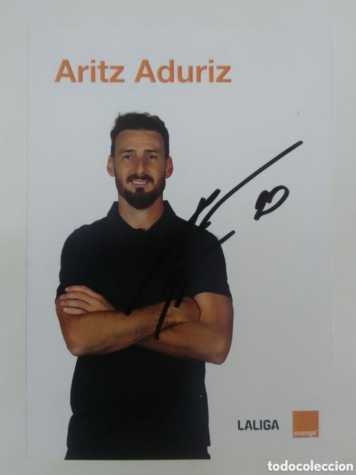 Coleccionismo deportivo: Postal autografiada Aritz Aduriz.