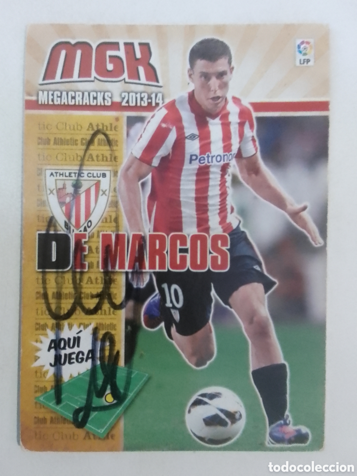 Coleccionismo deportivo: Cromo autografiado De Marcos &bull; Athletic Club.
