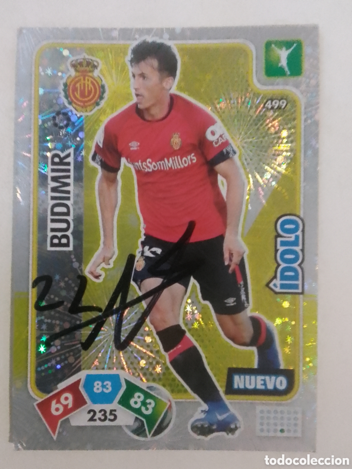 Coleccionismo deportivo: Cromo autografiado Budimir &bull; Mallorca.