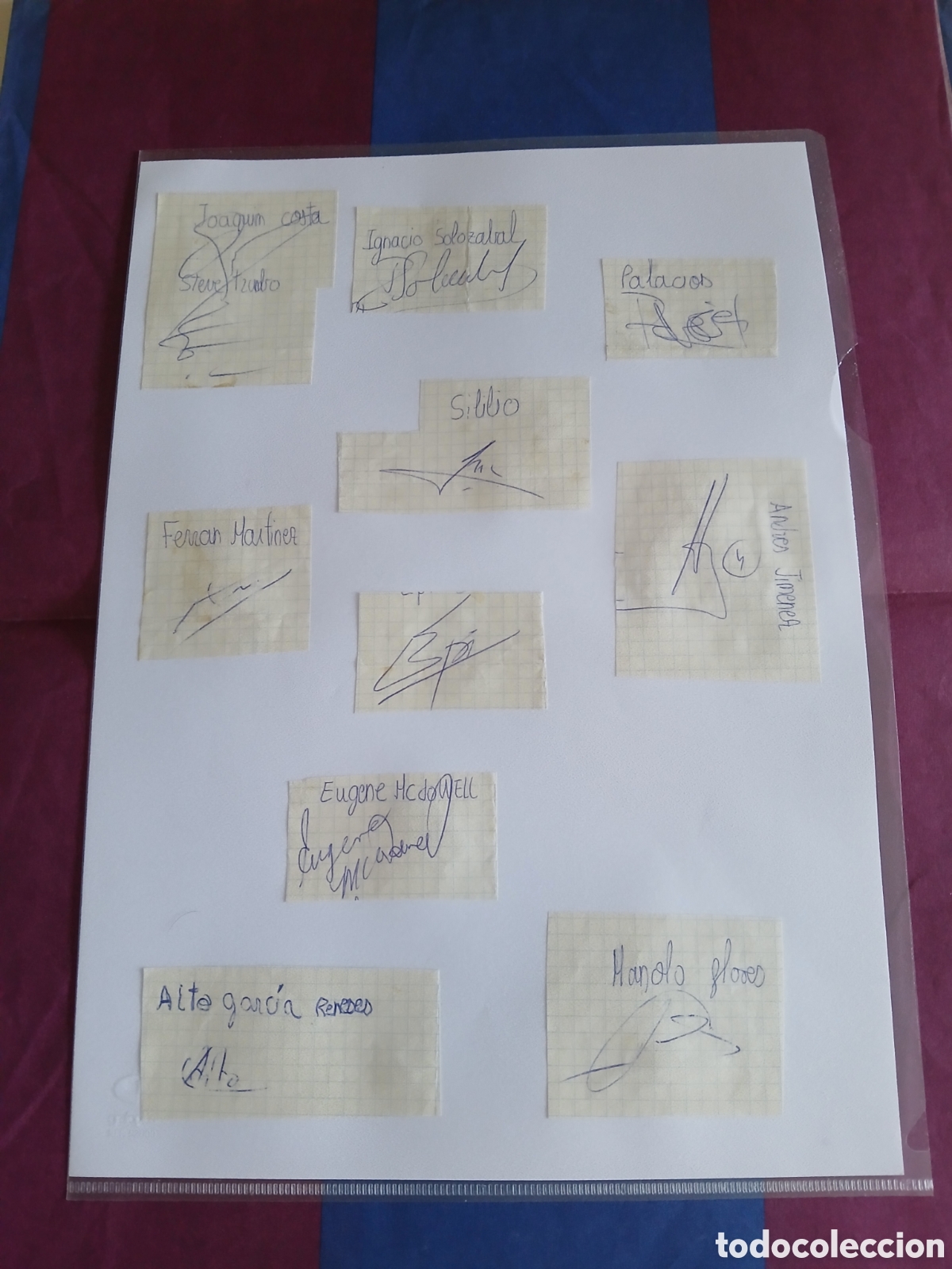 Coleccionismo deportivo: Colecci&oacute;n aut&oacute;grafos Barcelona baloncesto a&ntilde;os 80