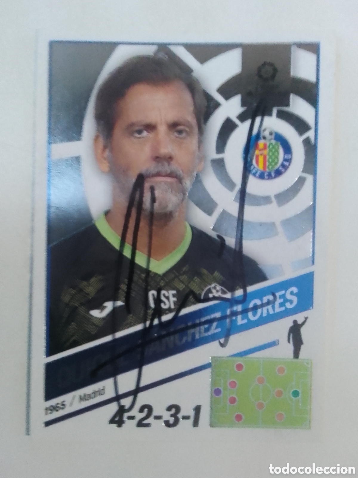 Coleccionismo deportivo: Cromo autografiado Quique S&aacute;nchez Flores &bull; Getafe.