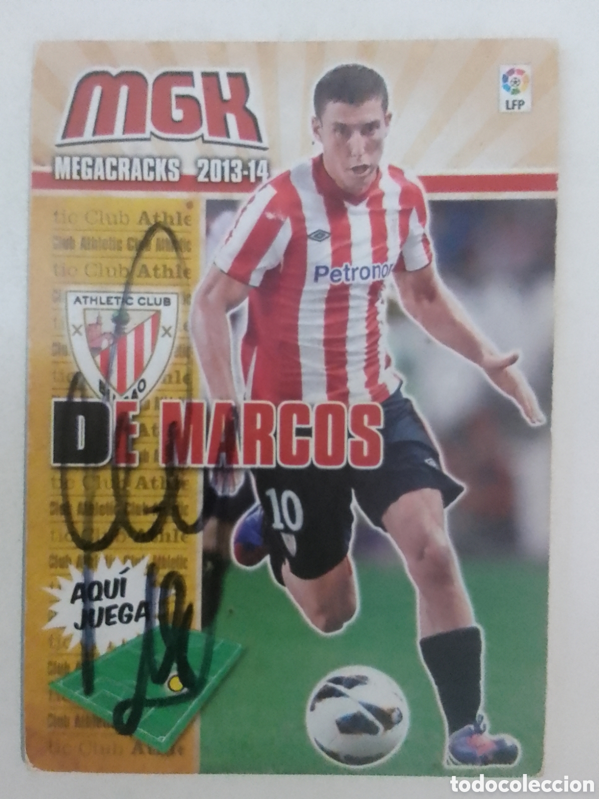 Coleccionismo deportivo: Cromo autografiado De Marcos &bull; Athletic Club.