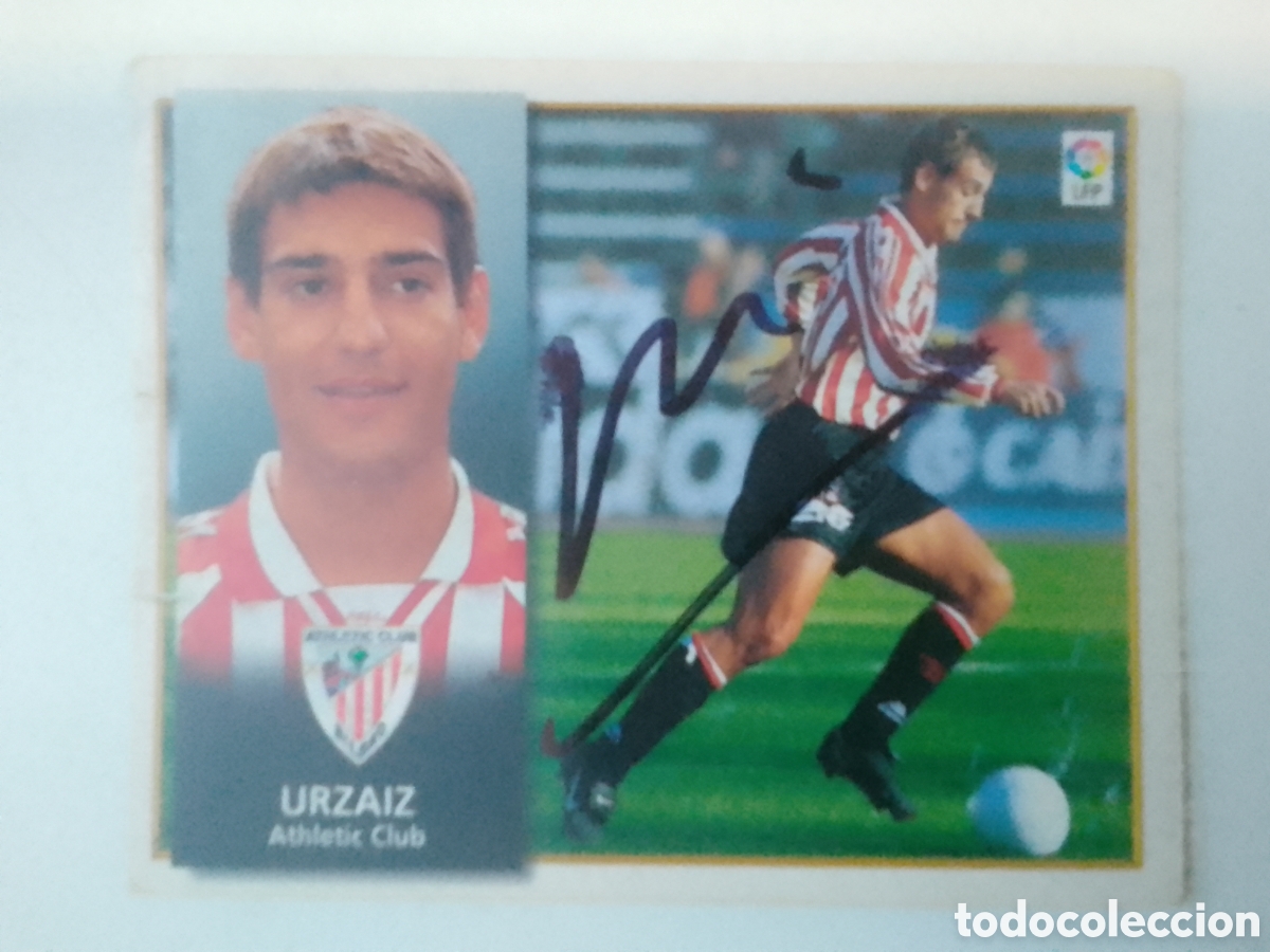 Coleccionismo deportivo: Cromo autografiado Urzaiz &bull; Athletic Club.