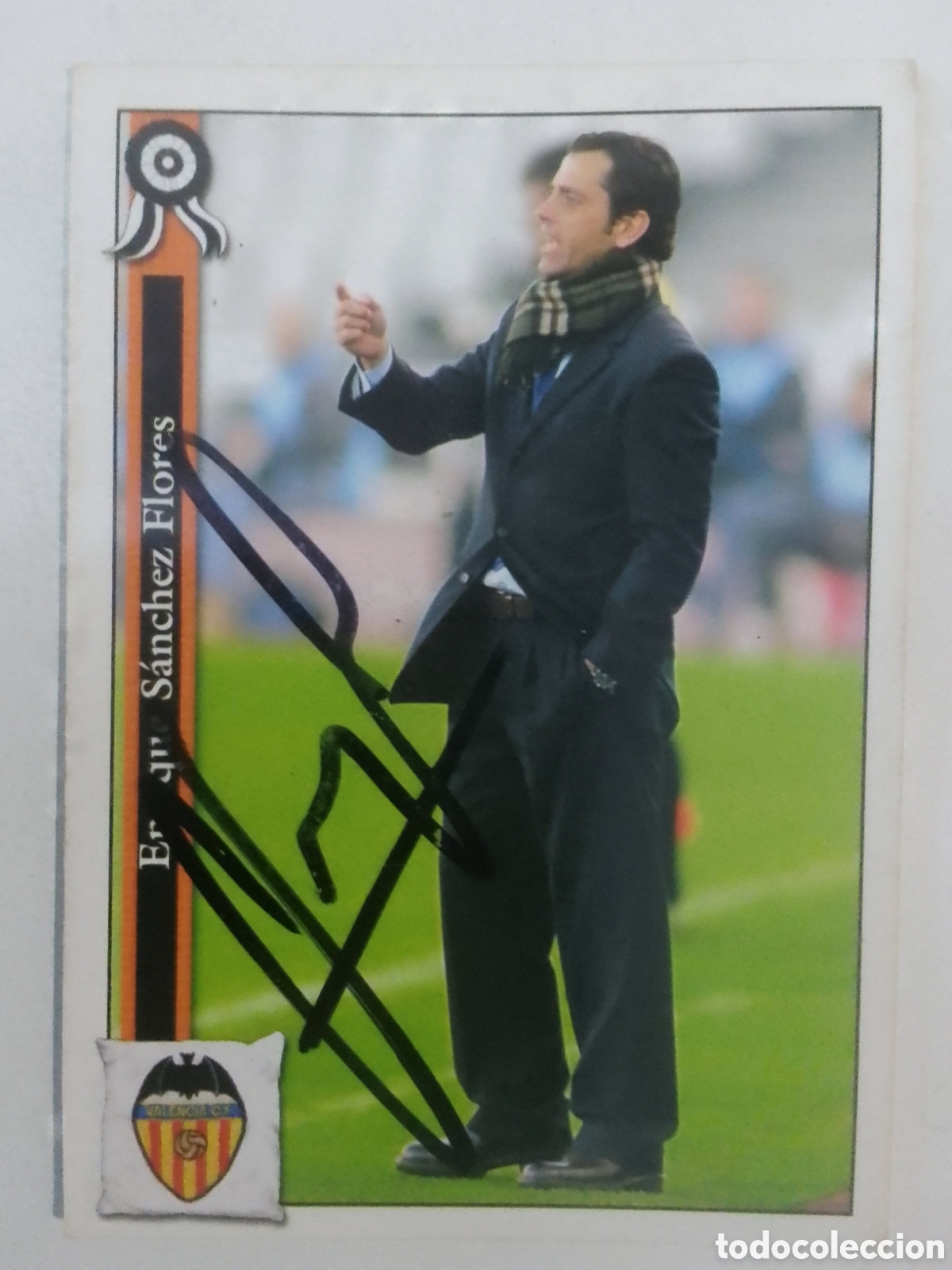 Coleccionismo deportivo: Cromo autografiado S&aacute;nchez Flores &bull; Valencia.