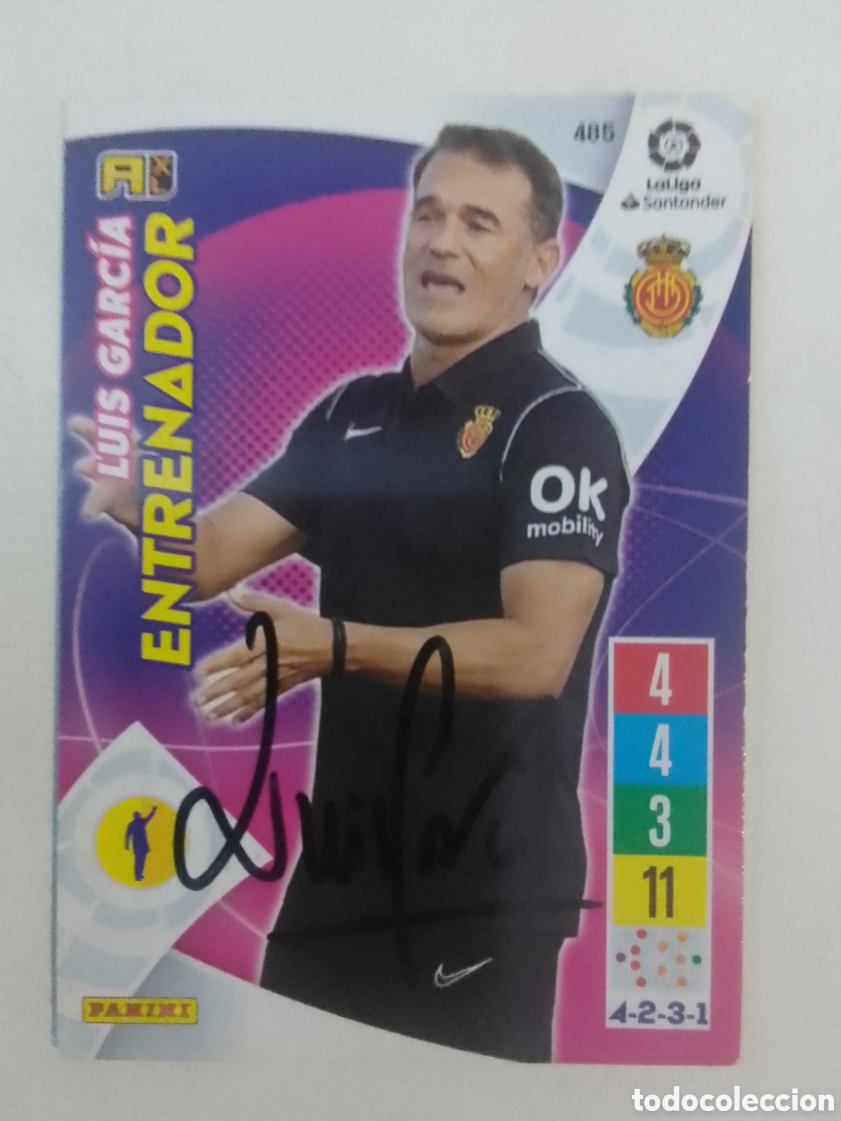 Coleccionismo deportivo: Cromo autografiado Luis Garc&iacute;a &bull; Mallorca.