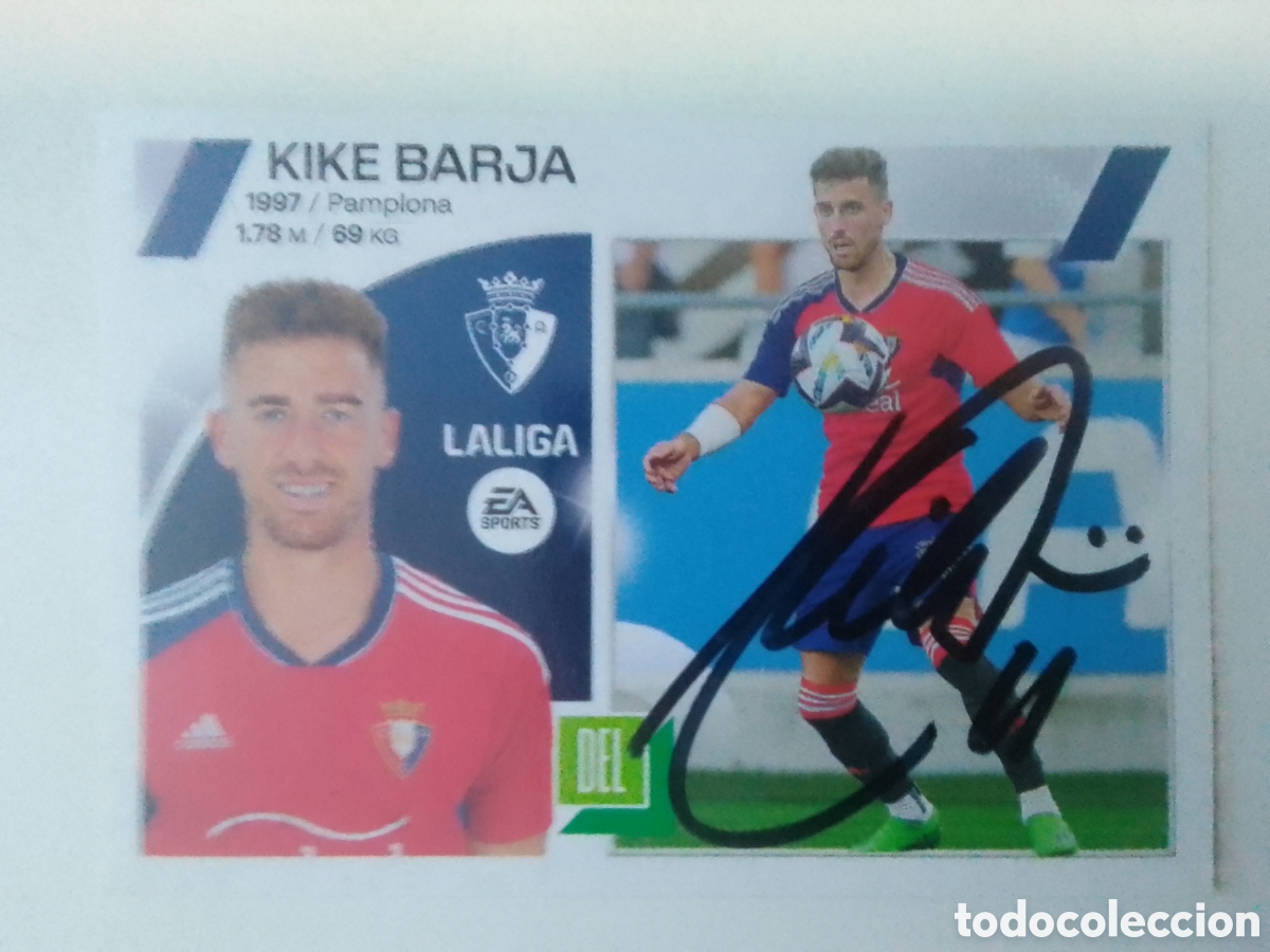 Coleccionismo deportivo: Cromo autografiado Kike Baraja &bull; Osasuna.