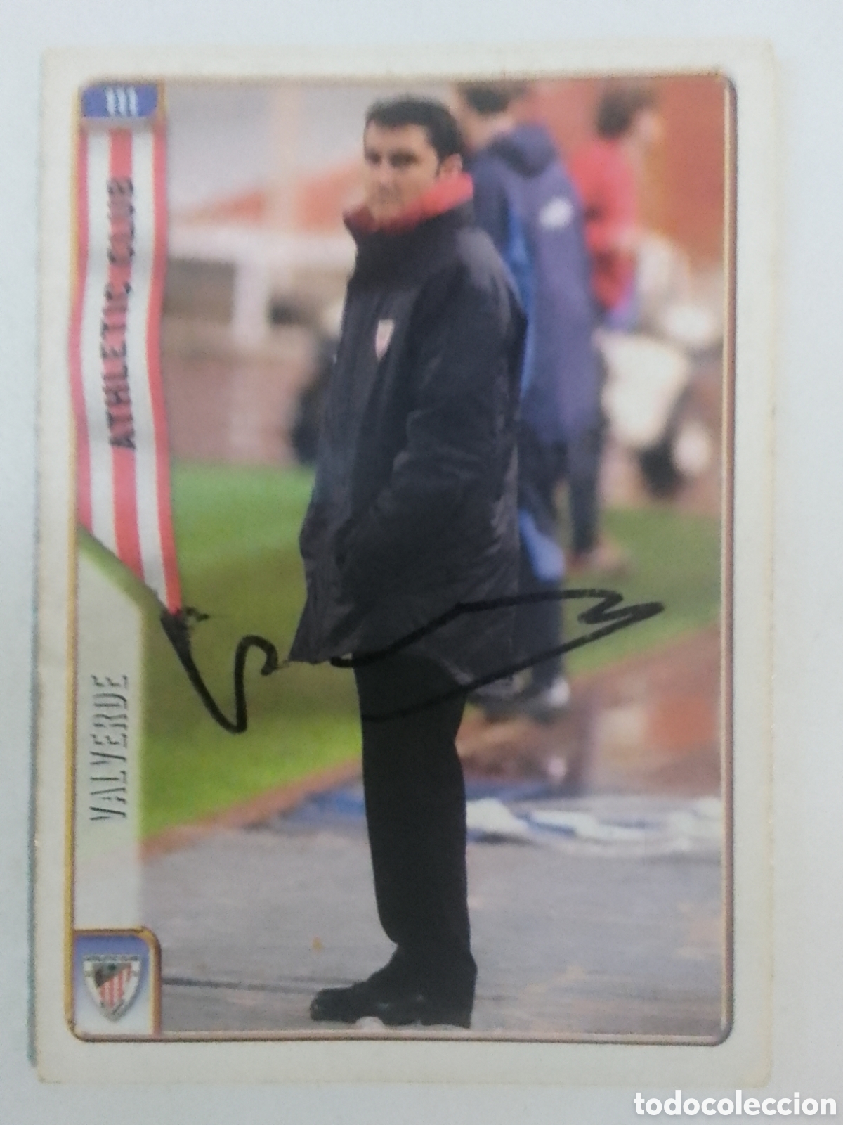 Coleccionismo deportivo: Cromo autografiado Valverde &bull; Athletic Club.