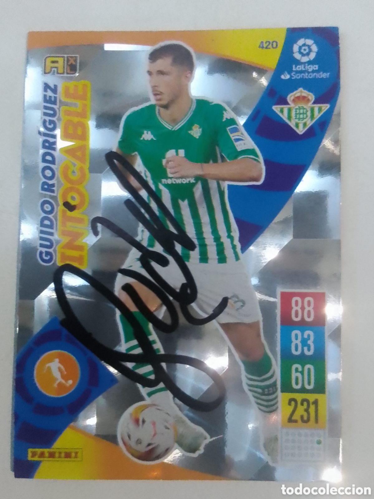 Coleccionismo deportivo: Cromo autografiado Guido Rodr&iacute;guez &bull; Betis.
