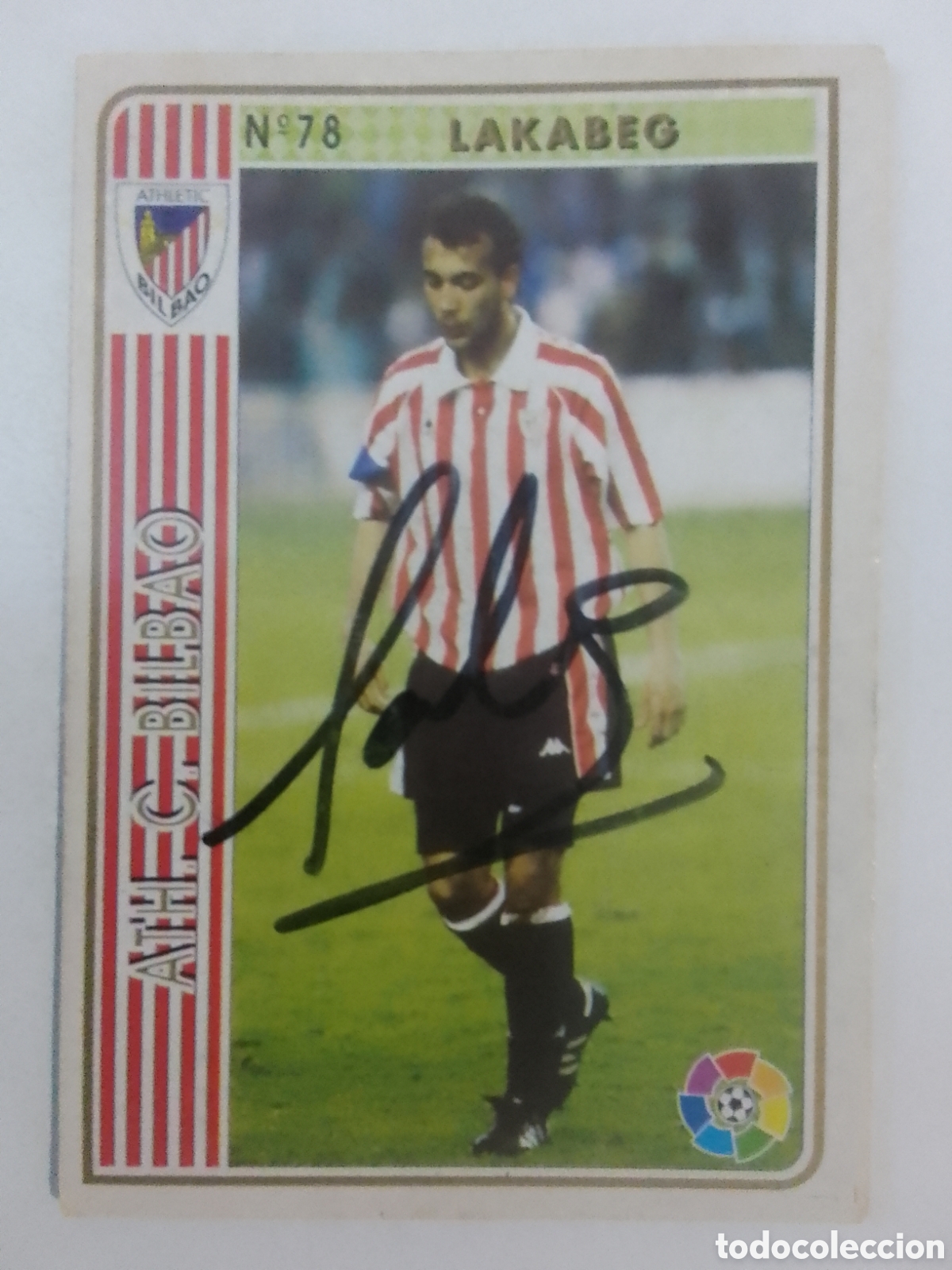 Coleccionismo deportivo: Cromo autografiado Lakabeg &bull; Athletic Club.