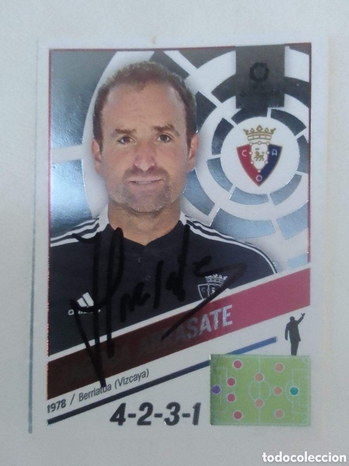 Coleccionismo deportivo: Cromo autografiado Jagoba Arrasate &bull; Osasuna.