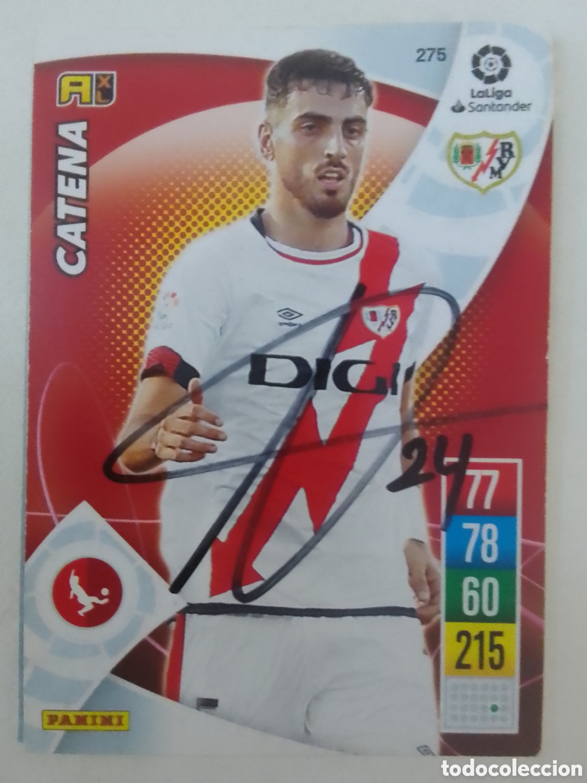 Coleccionismo deportivo: Cromo autografiado Catena &bull; Rayo Vallecano.