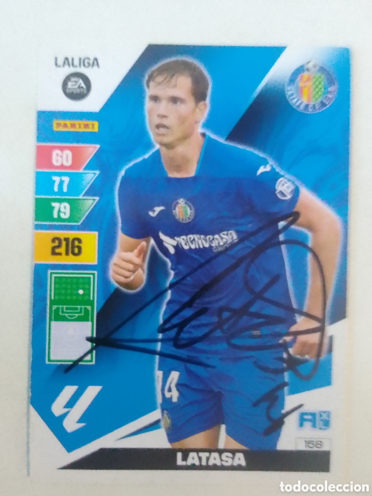 Coleccionismo deportivo: Cromo autografiado Latasa &bull; Getafe.